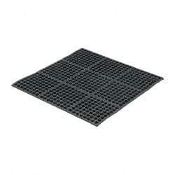 PRO-SAFE - 3' Long x 3' Wide x 5/8" Thick, Anti-Fatigue Modular Matting Tiles - Black, For Dry & Wet Areas, Series Pro-Safe - USA Tool & Supply