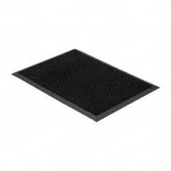 PRO-SAFE - 32 Inch Long x 2 Ft. Wide, SBR Rubber Surface, Bristle Surface Entrance Matting - 5/8 Inch Thick, Indoor and Outdoor, SBR Rubber, Black - USA Tool & Supply