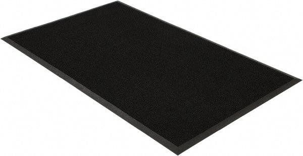 PRO-SAFE - 5 Ft. Long x 3 Ft. Wide, SBR Rubber Surface, Bristle Surface Entrance Matting - 5/8 Inch Thick, Indoor and Outdoor, SBR Rubber, Black - USA Tool & Supply