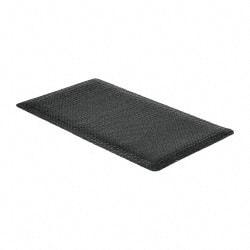 PRO-SAFE - 5' Long x 3' Wide, Dry Environment, Anti-Fatigue Matting - Black, Vinyl with Vinyl Sponge Base, Beveled on 4 Sides - USA Tool & Supply