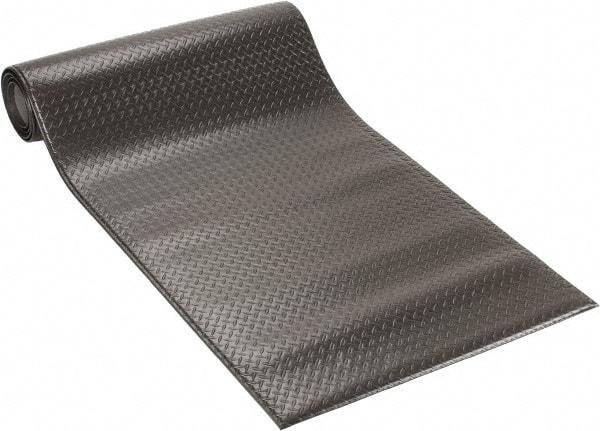 PRO-SAFE - 12' Long x 3' Wide, Dry Environment, Anti-Fatigue Matting - Black, Vinyl with Vinyl Sponge Base, Beveled on 4 Sides - USA Tool & Supply