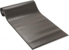 PRO-SAFE - 12' Long x 3' Wide, Dry Environment, Anti-Fatigue Matting - Black, Vinyl with Vinyl Sponge Base, Beveled on 4 Sides - USA Tool & Supply