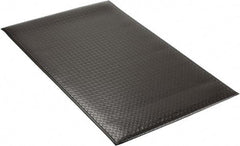 PRO-SAFE - 5' Long x 3' Wide, Dry Environment, Anti-Fatigue Matting - Black, Vinyl with Vinyl Sponge Base, Beveled on 4 Sides - USA Tool & Supply