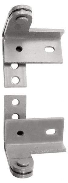 Stanley - 3" Long x 1-1/4" Wide x 0.2" Thick, Satin Chrome Finish Steel, Wardrobe Pivot Hinge - 0.322" Pin Diam, 5 Holes, 1-3/8 Min Door Thickness, 150 Lb Capacity, 3" Leaf Height - USA Tool & Supply