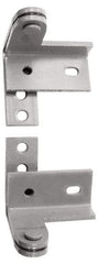 Stanley - 3" Long x 1-1/4" Wide x 0.2" Thick, Satin Chrome Finish Steel, Wardrobe Pivot Hinge - 0.322" Pin Diam, 5 Holes, 1-3/8 Min Door Thickness, 150 Lb Capacity, 3" Leaf Height - USA Tool & Supply