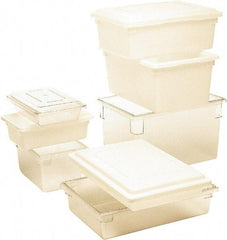 Rubbermaid - Rectangular, White Polyethylene Food Tote Box - 12" High x 18" Wide x 26" Long, with Snap-On Lid - USA Tool & Supply