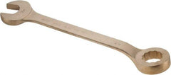 Ampco - 2-1/8" 12 Point Offset Combination Wrench - 15° Offset Angle, 22-3/4" OAL, Aluminum Bronze, Plain Finish - USA Tool & Supply