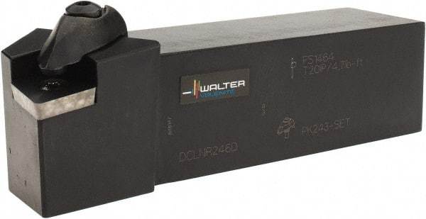Walter - DCLN, Right Hand Cut, 38.1mm Shank Height x 38.1mm Shank Width, Negative Rake Indexable Turning Toolholder - 152.4mm OAL, CN.. 1906.., CN.. 64.. Insert Compatibility, Series Walter Turn - USA Tool & Supply