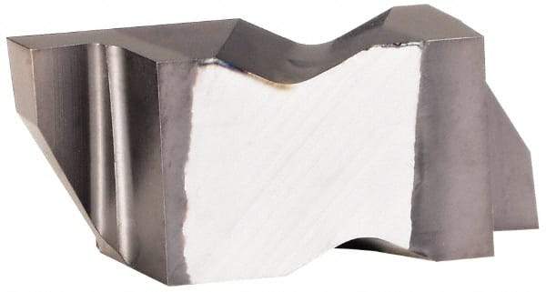 Kennametal - 3078NG Grade KCU10, 1.98mm Cutting Width Carbide Grooving Insert - 2.39mm Max Depth of Cut, Left Hand, 0.19mm Corner Radius, AlTiN Finish - USA Tool & Supply