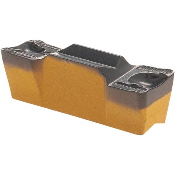 Iscar - 6008GRIP Y Grade IC8250, 6mm Cutting Width Carbide Grooving Insert - 3.6mm Max Depth of Cut, Neutral, 0.8mm Corner Radius, TiCN/Al2O3/TiN Finish - USA Tool & Supply