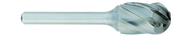 SC-7MA -- 19mm x 25mm LOC x 6mm Shank x 50mm OAL Cylindrical Ball Nose Carbide Aluminum Cut Burr - USA Tool & Supply