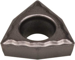 Kennametal - WPGT215 SR Grade KCU10 Carbide Turning Insert - AlTiN Finish, 80° Trigon, 1/4" Inscr Circle, 3/32" Thick, 0.008" Corner Radius - USA Tool & Supply