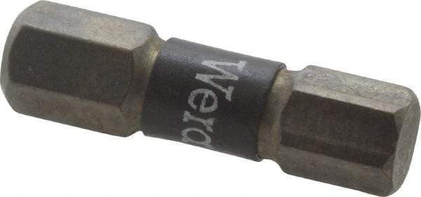 Wera - 6mm Hex Screwdriver Bit - 1/4" Drive, 1" OAL - USA Tool & Supply
