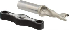 Iscar - 0.512 to 35/64" Diam, 3xD, 1.53" Max Depth, 5/8" Shank Diam, 4.12" OAL, Replaceable Tip Drill - IDK, IDM, IDN, IDP Insert, 13 Seat Size, DSM Toolholder, Series ChamDrillJet - USA Tool & Supply