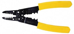 Ideal - 18 to 8 AWG Capacity Wire Stripper/Crimper - 8-3/4" OAL, Plastic Cushion Handle - USA Tool & Supply