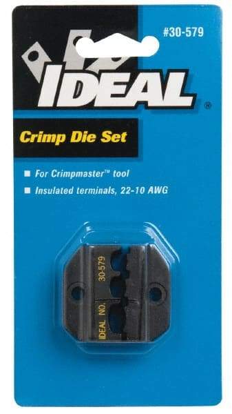 Ideal - Terminal Crimper - Insulated Terminal 22-10 AWG - Die Set Only Style - USA Tool & Supply