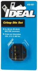 Ideal - RG-58, RG-59/62 Crimping Die Set - Use with Crimpmaster Ratcheting Crimp Tool - USA Tool & Supply