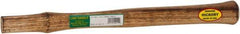 Made in USA - 18" Long Replacement Handle for Ball Pein, Machinist & Riveting Hammers - 1-3/16" Eye Length x 11/16" Eye Width, Hickory, Material Grade Type B - USA Tool & Supply