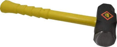 NUPLA - 8 Lb Head, 16" Long Sledge Hammer - Steel Head, 2-1/4" Face Diam, Fiberglass Handle - USA Tool & Supply