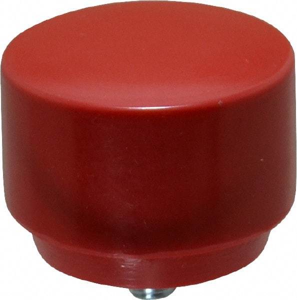 NUPLA - 2" Face Diam, Grade Medium, Red Hammer Tip/Face - Plastic - USA Tool & Supply