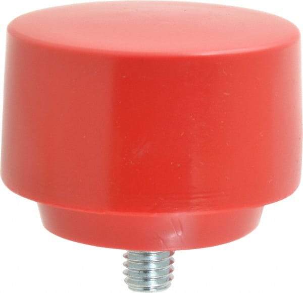 NUPLA - 2-1/2" Face Diam, Grade Medium, Red Hammer Tip/Face - Plastic - USA Tool & Supply