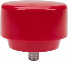 NUPLA - 3" Face Diam, Grade Medium, Red Hammer Tip/Face - Plastic - USA Tool & Supply