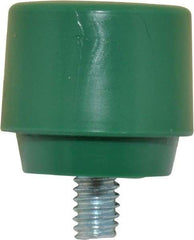 NUPLA - 1" Face Diam, Grade Tough, Green Hammer Tip/Face - Plastic - USA Tool & Supply