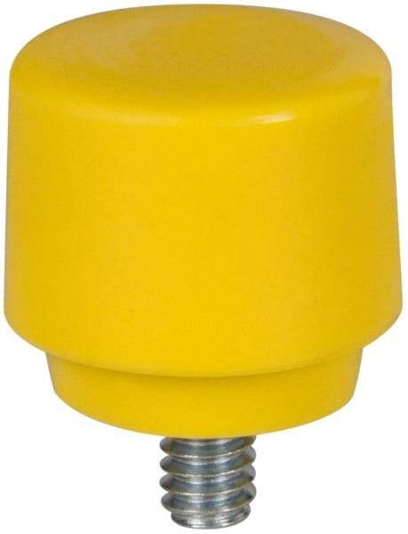 NUPLA - 1" Face Diam, Grade Extra Hard, Yellow Hammer Tip/Face - Plastic - USA Tool & Supply