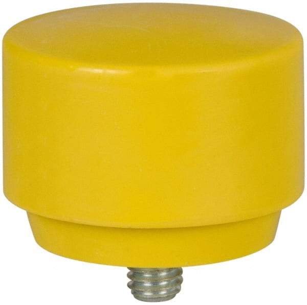 NUPLA - 2" Face Diam, Grade Extra Hard, Yellow Hammer Tip/Face - Plastic - USA Tool & Supply