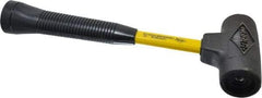 NUPLA - 16 oz Head 1-1/2" Face Diam Composite Rubber Dead Blow Hammer without Faces - Fiberglass Handle - USA Tool & Supply