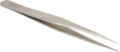 Aven - 5" OALmm-SA Precision Tweezers - General Purpose, Strong Tip - USA Tool & Supply