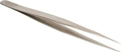 Aven - 5-5/16" OAL SS-SA Precision Tweezers - Straight, Extra Long & Narrow - USA Tool & Supply