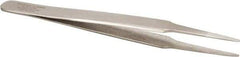 Aven - 4-1/2" OAL 2A-SA Precision Tweezers - Straight Round - USA Tool & Supply