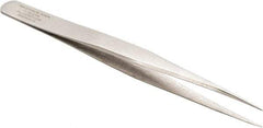 Aven - 4-1/4" OAL 3C-SA Precision Tweezers - Straight, Subminiature Assembly - USA Tool & Supply