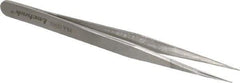 Aven - 4-3/4" OAL 3-SA Precision Tweezers - Straight, Subminiature Assembly - USA Tool & Supply