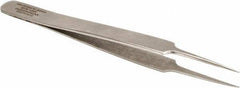 Aven - 4-1/2" OAL 5-SA Precision Tweezers - Tapered Ultra Fine, Subminiature Assembly - USA Tool & Supply