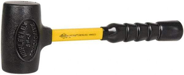 NUPLA - 3 Lb Head 2-3/8" Face Nonmarring Hammer - 12" OAL, Fiberglass Handle - USA Tool & Supply