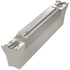 Iscar - DGR2000 IC908 Grade, 0.0787" Cutting Width, Carbide Cutoff Insert - 6° Right Hand Lead Angle, 0.0008" Cnr Rad, TiAlN Coated, Double End - USA Tool & Supply