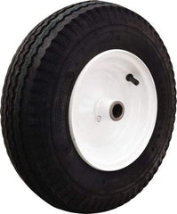 Hamilton - 16 Inch Diameter x 4-7/8 Inch Wide, Rubber Caster Wheel - 1,220 Lb. Capacity, 4-1/2 Inch Hub Length, 1 Inch Axle Diameter, Tapered Roller Bearing - USA Tool & Supply