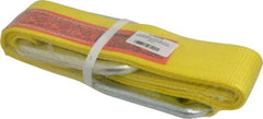 Lift-All - 8' Long x 3" Wide, 4,800 Lb Vertical Capacity, 1 Ply, Polyester Web Sling - 3,800 Lb Choker Capacity, Yellow - USA Tool & Supply