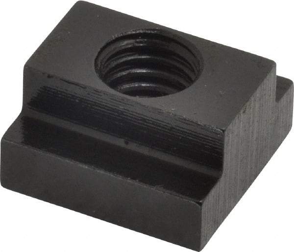 Gibraltar - 7/16-14 Tapped Through T Slot Nut - 1/2" Slot Width, 7/8 x 9/32" Base Width x Height, 7/8 x 1/2" OAL x Height - USA Tool & Supply