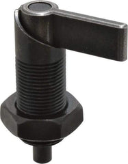 Gibraltar - M20x1.5, 35mm Thread Length, Straight Cam Action Indexing Plunger - 20mm Body Diam, 35mm Body Length, 50mm Handle Length, 12mm Plunger Projection - USA Tool & Supply