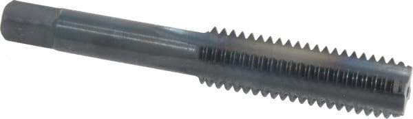 Kennametal - 1/2-13 UNC 3B 4 Flute Oxide Finish High Speed Steel Straight Flute Standard Hand Tap - Bottoming, Right Hand Thread, 3-3/8" OAL, 1-21/32" Thread Length, H3 Limit, Oversize - Exact Industrial Supply