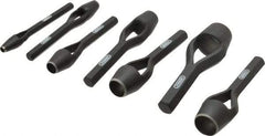 General - 7 Piece, 1/4 to 1", Arch Punch Set - Comes in Vinyl Roll - USA Tool & Supply