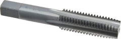 Kennametal - 3/4-10 UNC 4 Flute Oxide Finish High Speed Steel Straight Flute Standard Hand Tap - Plug, Right Hand Thread, 4-1/4" OAL, 2" Thread Length, H3 Limit, Oversize - Exact Industrial Supply