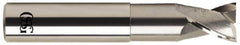 OSG - 1", 2 Flute, Single End, Solid Carbide, 0.09" Corner Radius End Mill - 5" OAL, 30° Helix, Right Hand Flute, 1" LOC, Right Hand Cut, 2-5/8" Extended Reach - USA Tool & Supply