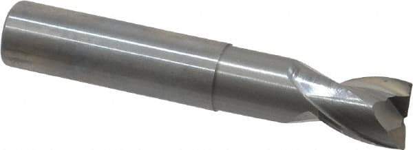 OSG - 1/2", 1/2" LOC, 1/2" Shank Diam, 3" OAL, 2 Flute, Solid Carbide Square End Mill - Single End, Uncoated, Spiral Flute, 30° Helix, Centercutting, Right Hand Cut, Right Hand Flute, Series 2023 - USA Tool & Supply