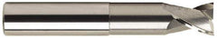 OSG - 1/4", 2 Flute, Single End, Solid Carbide, 0.06" Corner Radius End Mill - 4" OAL, 30° Helix, Right Hand Flute, 1/4" LOC, Right Hand Cut, 2-1/8" Extended Reach - USA Tool & Supply