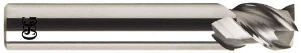 OSG - 5/8", 3 Flute, Single End, Solid Carbide, 0.06" Corner Radius End Mill - 3-1/2" OAL, 45° Helix, Right Hand Flute, 3/4" LOC, Right Hand Cut - USA Tool & Supply
