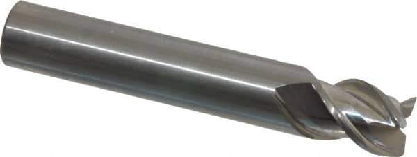 OSG - 1/2", 3 Flute, Single End, Solid Carbide, 0.02" Corner Radius End Mill - 3" OAL, 45° Helix, Right Hand Flute, 5/8" LOC, Right Hand Cut - USA Tool & Supply